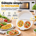 🍳 Dokonalé raňajky za pár minút! Nádoba na prípravu omeliet v mikrovlnnej rúre 🥚 | 2 priehradky · Nepriľnavý materiál vhodný na styk s potravinami · Odnímateľné pánty pre jednoduché čistenie · Rýchla príprava bez potreby oleja