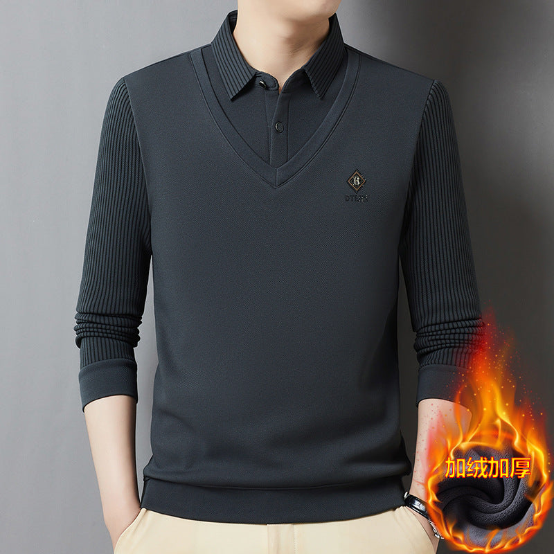 🔥【45% OFF】👔Predaj na konci roka🔥【Kúpte si 1 a 1 dostanete zadarmo】【M-4XL】Mužský prémiový kašmírový dvojdielny teplý top všetko v jednom