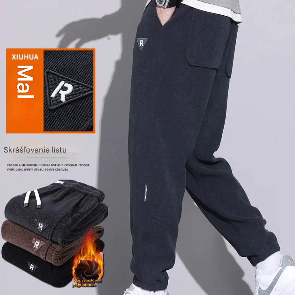 🔥【M-5XL】🖤Nové pánske zimné nohavice, s flísovou podšívkou a zosilneným manšestrom, teplé a ležérne pánske nohavice