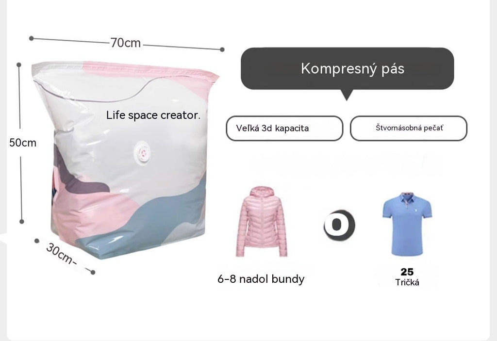 👕📦【5 kusov 23€】Kompresné vrecká na uloženie oblečenia, nevyžadujú vákuum, zosilnená konštrukcia.