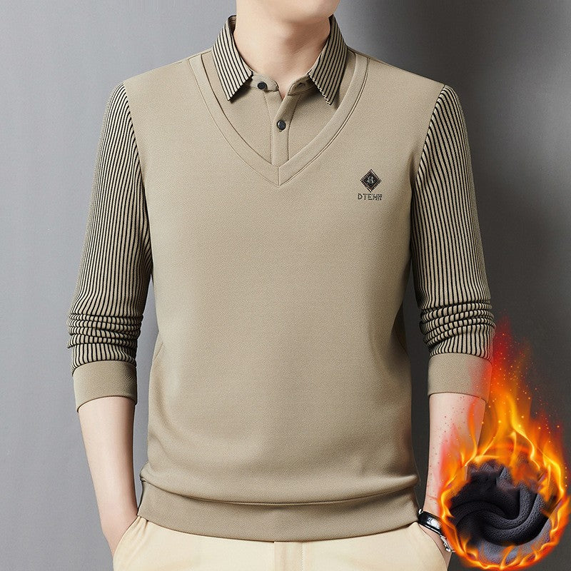 🔥【45% OFF】👔Predaj na konci roka🔥【Kúpte si 1 a 1 dostanete zadarmo】【M-4XL】Mužský prémiový kašmírový dvojdielny teplý top všetko v jednom
