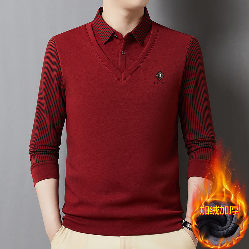🔥【45% OFF】👔Predaj na konci roka🔥【Kúpte si 1 a 1 dostanete zadarmo】【M-4XL】Mužský prémiový kašmírový dvojdielny teplý top všetko v jednom