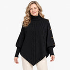 【S–3XL】Absolútny hit jesenného a zimného sezóny! Táto teplá pletená pelerína vám umožní ľahko zakryť nedokonalosti postavy. ✨