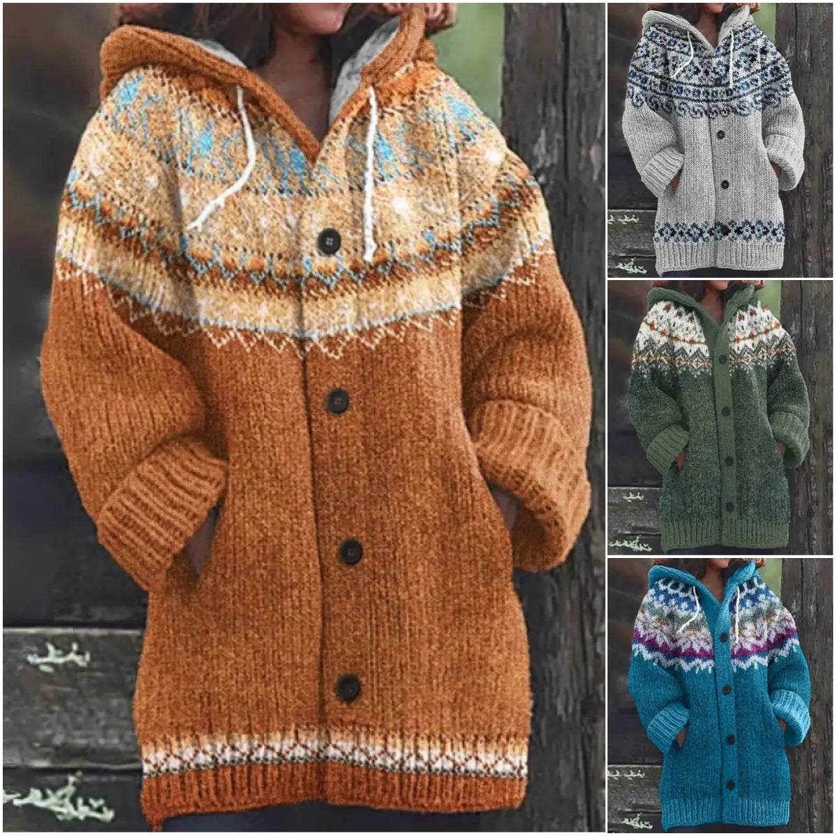 🔥【Nové produkty na trhu】🔥【S–5XL】✨Nová kolekcia na jeseň a zimu 2026 – elegantná a farebná retro bunda s kapucňou