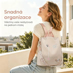 Veľký cestovný batoh s ochranou proti krádeži a výšivkou
