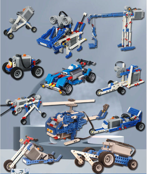 🤖🧩【396 kusov】【Časovo obmedzená ponuka: 50% zľava】Detská stavebnica elektrického robota - stavebné kocky
