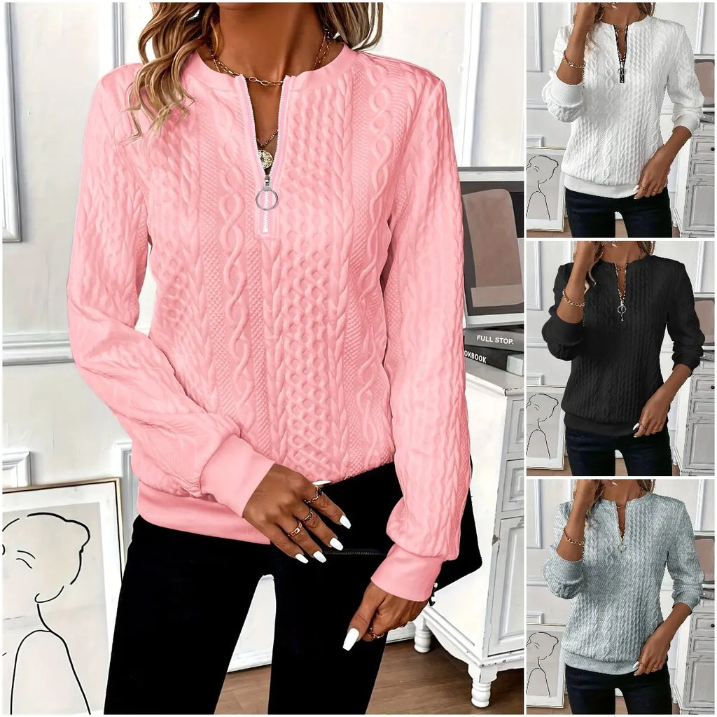 🎀🎀【Predáva sa ako teplé pečivo】🌸🌸🌸Ležérna prešívaná mikina na zips pre európske a americké ženy.