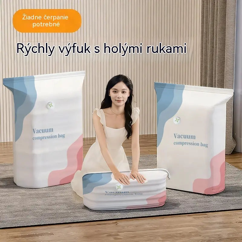 🧳 5 položiek len za 25 € 💨 Veľké stlačiteľné vákuové úložné vrecká: Nie je potrebné žiadne vzduchové čerpadlo, nepriepustné, ideálne na úsporu miesta v kufri a doma ✈️