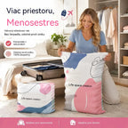 🧳【5-dielna sada】💨 Veľké, stlačiteľné vákuové úložné vrecko: nevyžaduje pumpičku, je nepriepustné a ideálne na úsporu miesta v kufri a doma ✈️