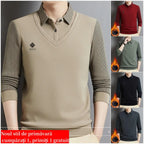 🔥【45% OFF】👔Predaj na konci roka🔥【Kúpte si 1 a 1 dostanete zadarmo】【M-4XL】Mužský prémiový kašmírový dvojdielny teplý top všetko v jednom